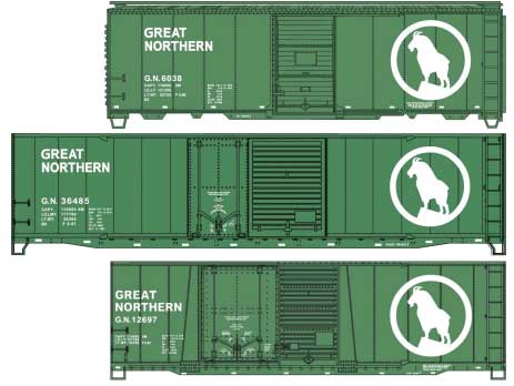 Accurail Inc 40' Single Door, 40' Combo Door & 50' Combo Door Boxcar Set - Kit -PRE ORDER-