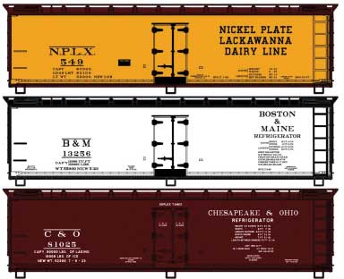 Accurail Inc 40' Wood Reefer 3-Pack - Kit
