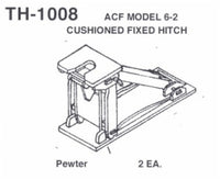 HO ACF Model 6-2 Cushioned Fixed Trailer Hitch, 2 each Pewter