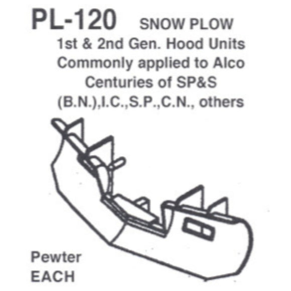 Details West 120 - Snow Plow 1st & 2nd Generator Hood Units Also, etc - HO Scale