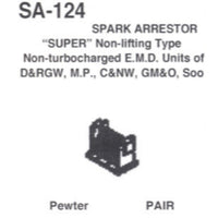 Details West 124 - Spark Arrestor Super Non-Lifting Type 1 pair - HO Scale