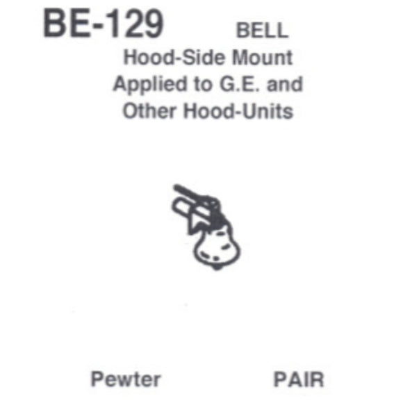 Details West 129 - Bell Hood Side Mount GE & Other Hood Units 1 pair - HO Scale
