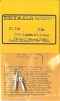 Details West HO Ditch Lights with Lenses, Pilot-Top Mount "EMD"