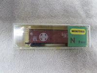 Minitrix Santa Fe Wood  Box Car