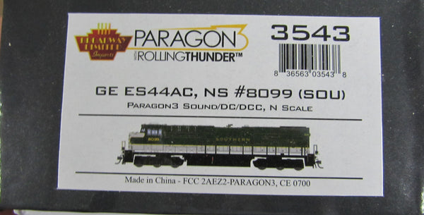 Broadway Limited BLI 3543 Norfolk Southern	Heritage GS ES44AC Paragon 3  Nscale