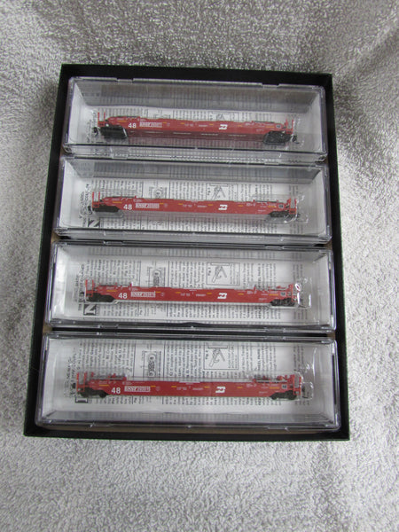 Micro Trains Line BNSF 70' Well Car 4 pack N Scale