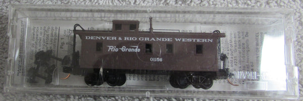 Micro Trains Line MTL	50110	Denver & Rio Grande Western	1156	Caboose, 34' Wood Sheathed w/ Slanted Cupola