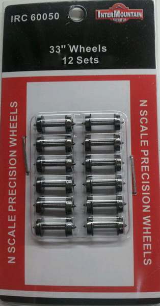 Intermountain 60050 - 33" Precision Wheels (12 Axles) - N Scale