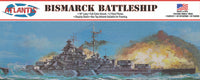 Atlantis Models Bismarck Battleship 1/618 Plastic Model Kit