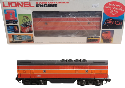Lionel 6-8261 O SP Daylight F3 Non-Powered B-Unit Diesel Locomotive w/Sound EX