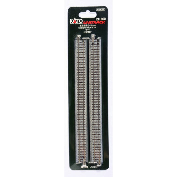 Kato 20-000 - 248mm (9 3/4") Straight Track [4 pcs] - N Scale