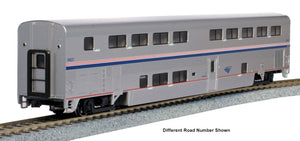 Kato Superliner I Transition Sleeper - Ready to Run -- Amtrak #39041 (Phase IV; silver, blue, red)