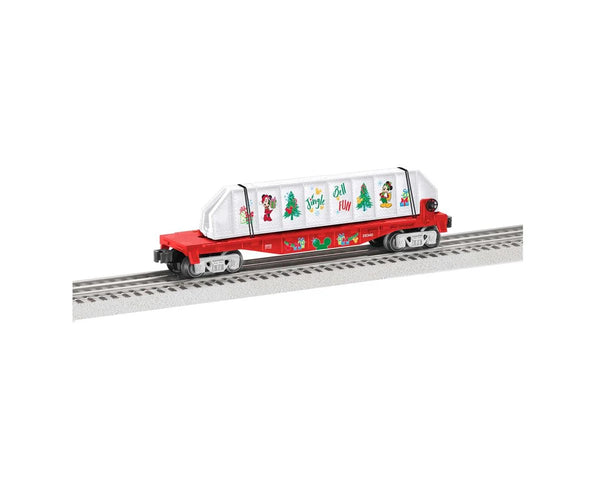 Lionel O scale Mickey & Friends Christmas Flatcar w/Girders