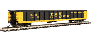 WalthersMainline 53' Railgon Gondola - Ready To Run Baltimore & Ohio #350786 (patch; black, yellow)