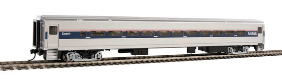 WalthersMainline 85' Horizon Fleet Coach - Ready to Run Amtrak(R) (Phase IV, silver, wide blue, thin red and white stripes)