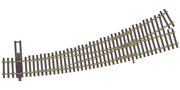 WalthersTrack Code 83 Nickel Silver DCC-Friendly Curved Turnout - 24 and 36