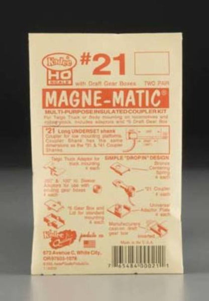 Kadee #21 Plastic Shank Plastic-Shank Coupler - Kit - Long Underset - Magne-Matic(R)