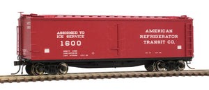 40' Wood Reefer American Refrigerator Transit #1605 (red, black, Ice Service)