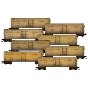 Micro Trains Line 40' Double-Sheathed Wood Reefer 8-Pack - Ready to Run