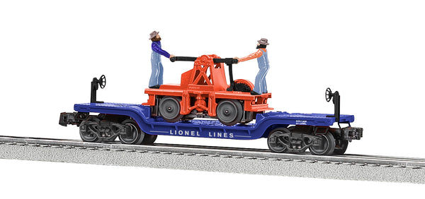 Lionel # 2128080 LIONEL LINES FLATCAR WITH HANDCAR