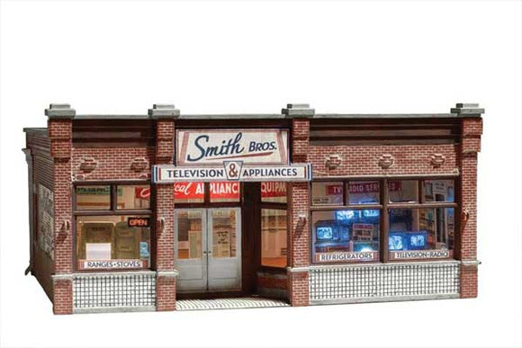 Smith Brothers TV & Appliance Store -Built and ready- Woodland Scenics