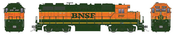 EMD GP38 Low Nose - Sound and DCC -- Burlington Northern Santa Fe  (H1, green, orange)