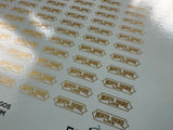 HO Scale Metallic Gold RBMN 300 Series Passenger Cars Decal Set