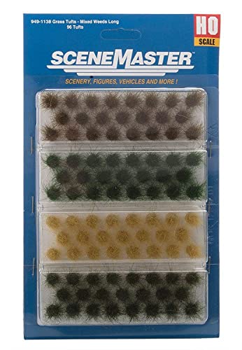 Walthers HO Scale 1/87 Scenemaster Tall Mixed Weed Tufts 1/2" 1.2cm Tall - Pkg(92)