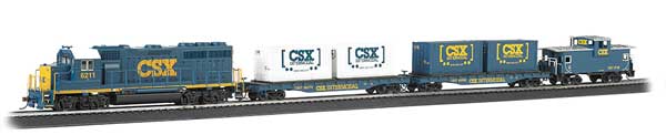 Bachmann Industries Coastliner Train Set CSX Diesel Freight Set/GP40