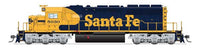 EMD SD40-2 Low Nose - Sound and DCC - Paragon4(TM) -- Santa Fe (Warbonnet, blue, yellow)