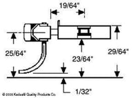 Kadee HO #5 Universal Metal Coupler and Insulated Draft Gear box Metal Medium 9/32" Centerset Shank - 2 Pair