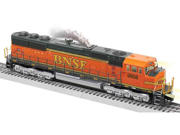 EMD SD70MAC - 3-Rail - Legacy Sound and Control, Smoke -- BNSF Railway 9718 (orange, black, Wedge Logo)