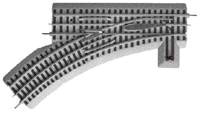 Lionel FasTrack(TM) Track w/Roadbed - 3-Rail Manual Turnout (Switch) O-36 Left Hand