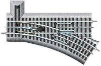 Lionel FasTrack(TM) Track w/Roadbed - 3-Rail Manual Turnout (Switch) O-36 Right Hand