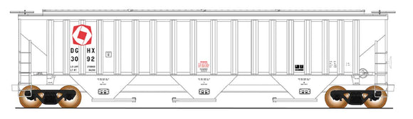 Intermountain Railway Company PS2CD 4750 Cubic Foot 3-Bay Covered Hopper