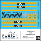 HO Scale AWVR SD40-2 1206 Locomoitve Decal Set