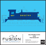 HO Scale Baltimore & Ohio EMD SW9 Locomotives Decal Set