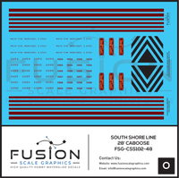 O Scale South Shore Line Caboose Decal Set