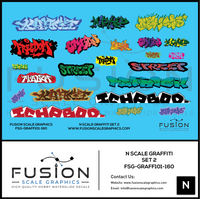 N Scale Graffiti Decal Set 2