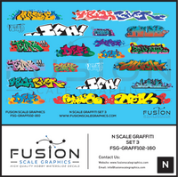 N Scale Graffiti Decal Set 3