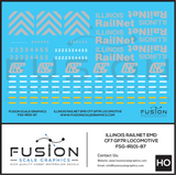 HO Scale Illinois Railnet EMD CF7 GP7R Locomotive Decal Set