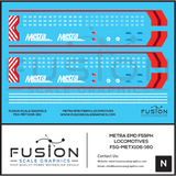 N Scale Metra EMD F59PH Locomotives Decal Set