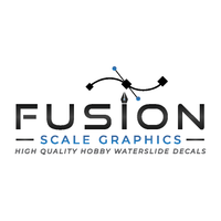 Fusion Scale Graphics Blue Backing Waterslide Decal Paper 5 Sheets